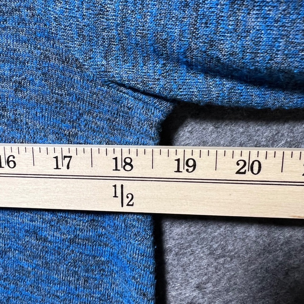 Jones New York Blue Space Dye Scoop Neck Long Sleeve Top Womens Large L Pullover - Picture 5 of 6